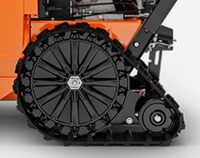 2-in-1 telamallinen ja pyörämallinen lumilinko