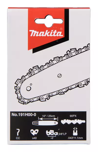 MAKITA TERÄKETJU -40, 3/8", 1,1 MM, 10", DUC254 - 3/8" jakoiset teräketjut - 191H00-0 - 1
