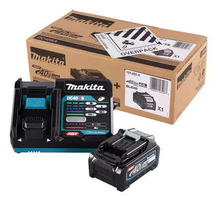 MAKITA 191J65-4 POWERPACK XGT. LATAUSLAITE DC40RA, 1KPL BL4040. PAHVILAATIKOSSA - XGT akut ja laturit - 191J65-4 - 1