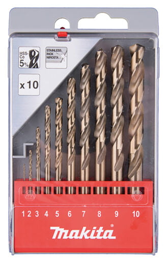 Makita Metalliporanteräsarja 10-osainen HSS-Co 1-10mm